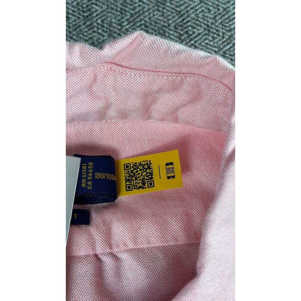 Polo Ralph Lauren Men's Sz LG Classic Button Down Polo Pink with Pony - Picture 3 of 14